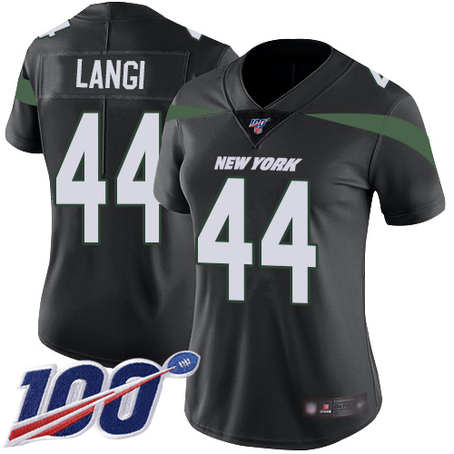 New York Jets Limited Black Women Harvey Langi Alternate Jersey NFL Football #44 100th Season Vapor Untouchable
